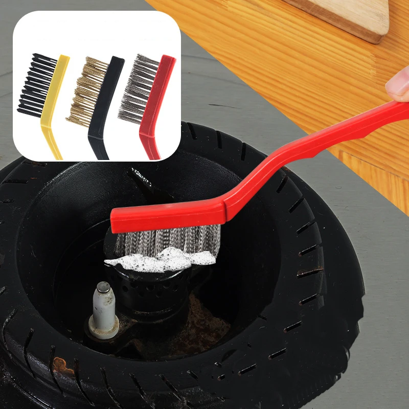 

Kitchen Gas Stove Cleaning Brush Household Gap Brush Wire Brush Decontamination Tool Practical Kitchen Accessories