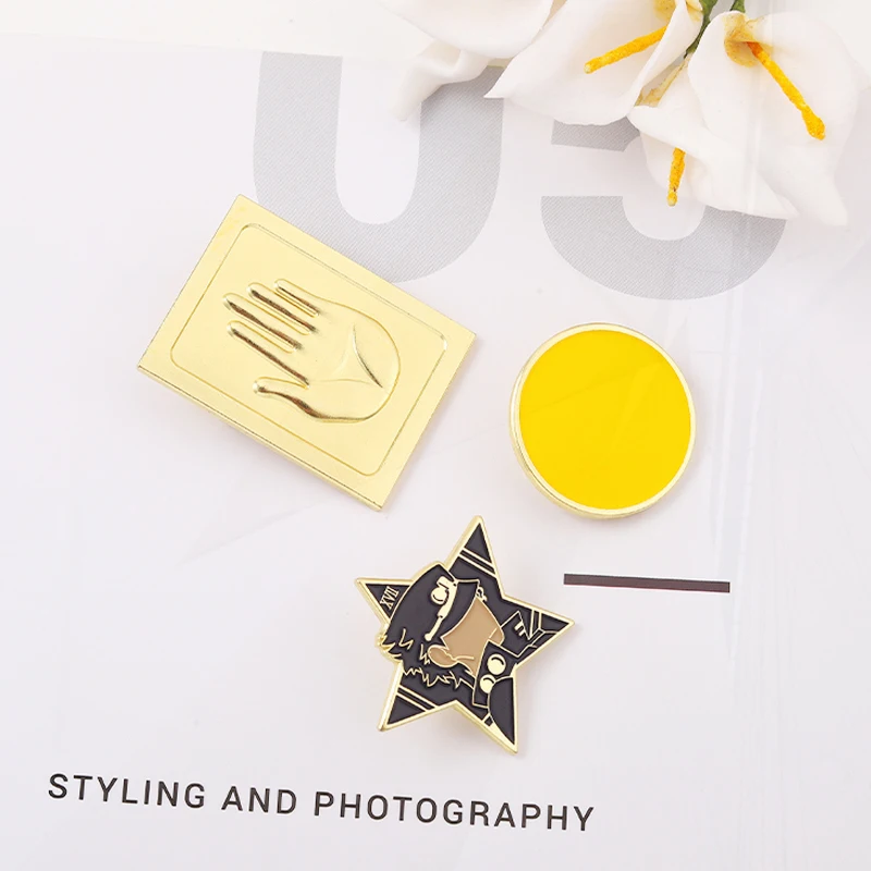 Эмалированная брошь на лацкан с изображением круглой звезды в стиле Необычные