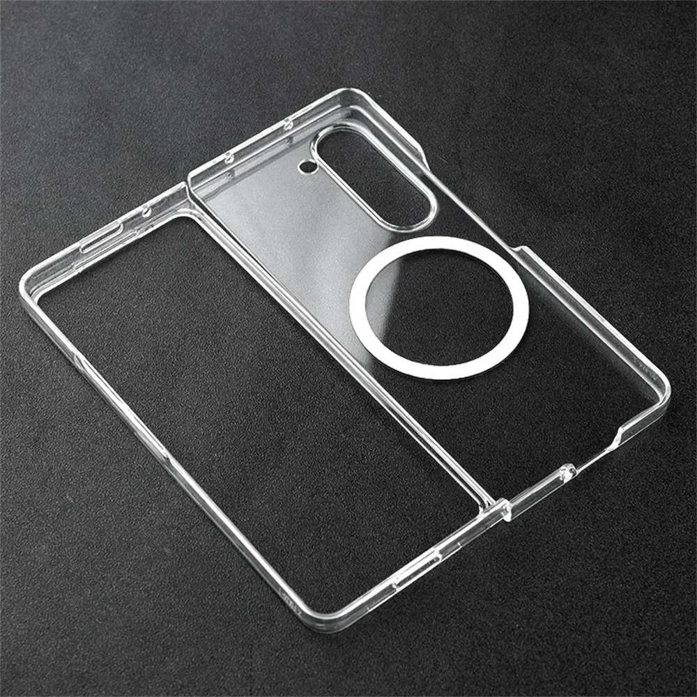 Оригинальный прозрачный Магнитный чехол для беспроводной зарядки Samsung Galaxy Z Flip 6 5