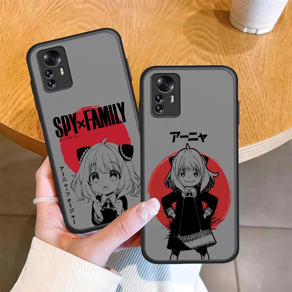 

Hot Anime Spy x Family Anya Forger Matte Phone Case For Xiaomi Mi 12 11 11T 10 10S 9 8 6X 5X A3 Ultra Lite Tpro Pro Cover Funda