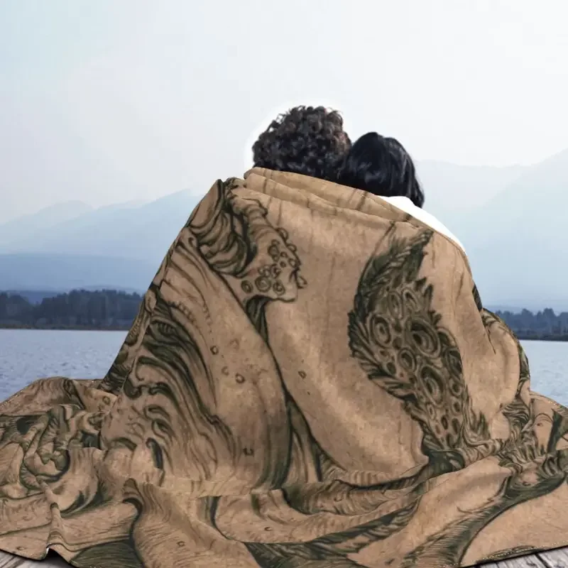 Фланелевое Одеяло Cthulhu в стиле ужасов смерти супертеплые покрывала виде монстра