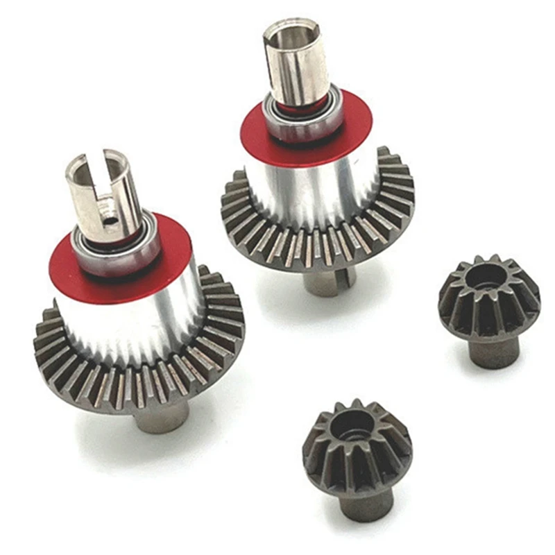 

Подходит для 1/14 1/12 144001 124008 R/C автомобильные запчасти аксессуары металлический Модернизированный передний и задний дифференциал