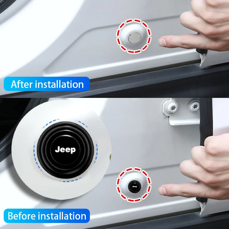 

4Pcs Car Door Shock Pad Sticker Silent Rubber For Jeep Shock Absorber Accessories