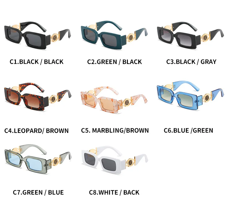 hot square frame sunglasses women 2022 luxury brand designer retro gradient sun glasses men black glasses shades for women free global shipping