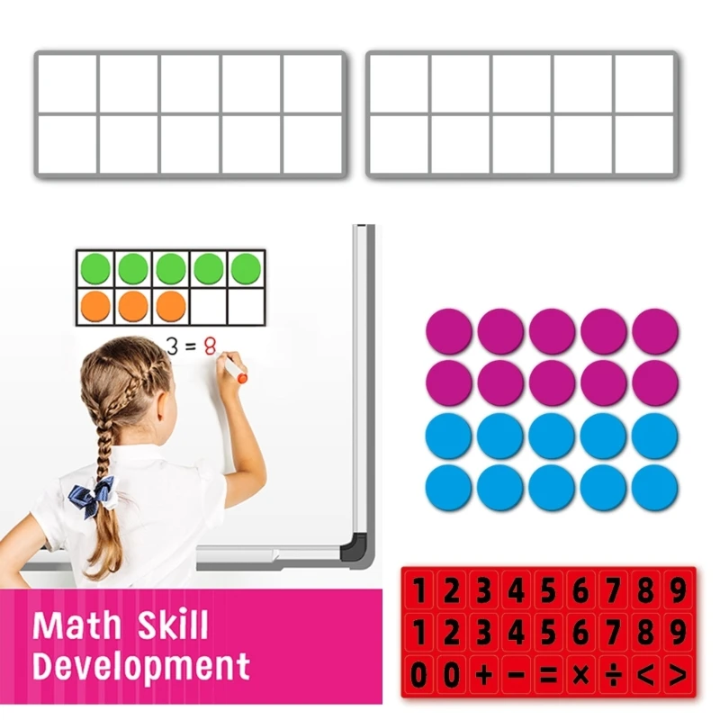 

1Set Magnetic Fraction Tiles & Fraction Circles Math Manipulatives for Preschool Elementary School Educational DropShipping