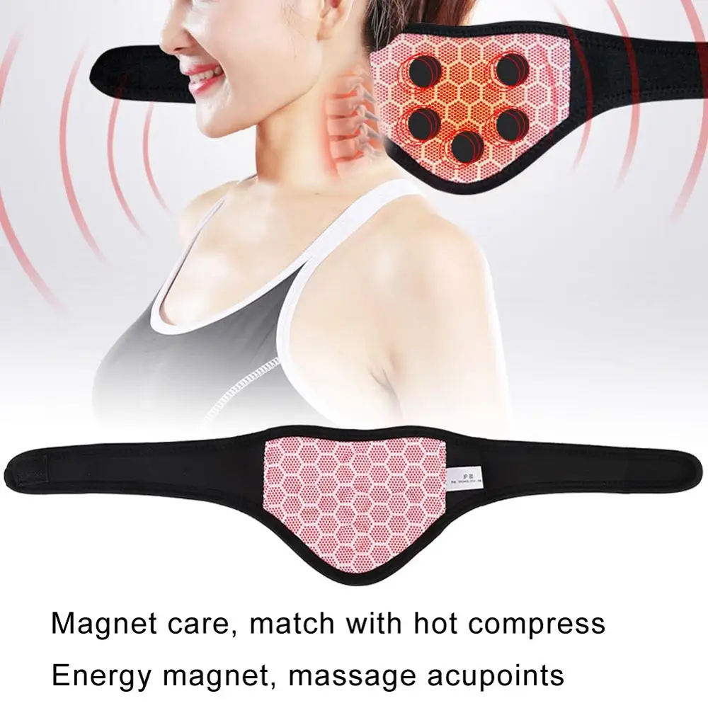 

Tourmaline Magnetic Self-heating Therapy Neck Support Collar Neck Wrap Belt Pain Relief Heating Neck Guard Support For Woman Man