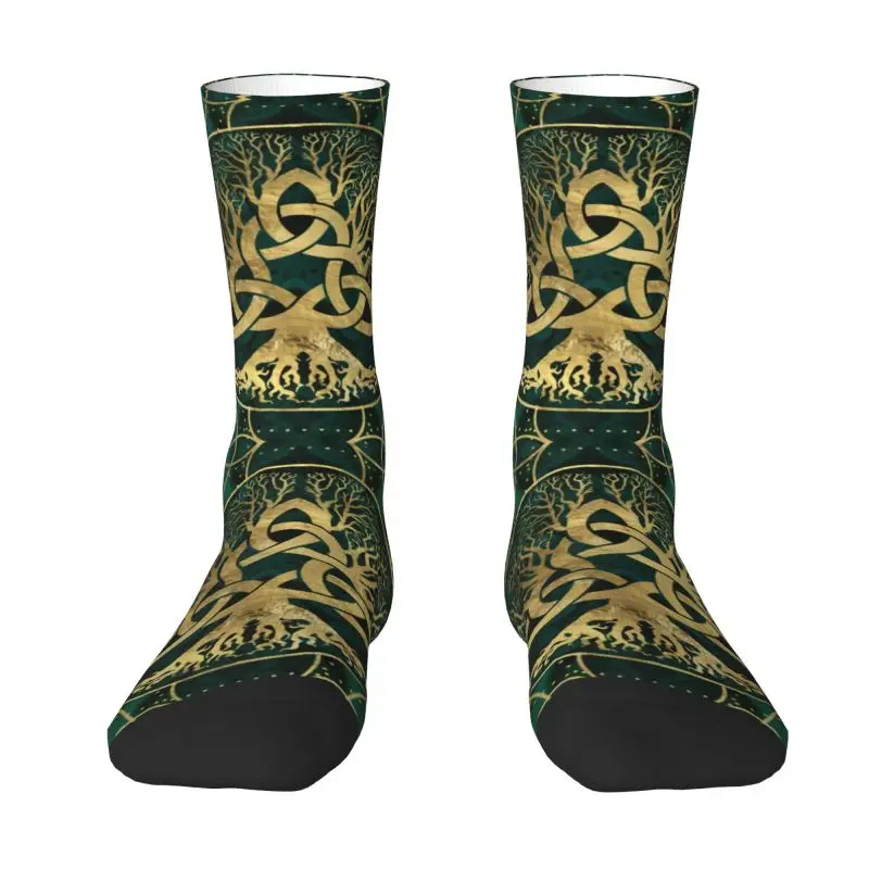 

Tree Of Life With Triquetra Men Women Crew Socks Unisex Kawaii 3D Printing Vikings Dress Socks