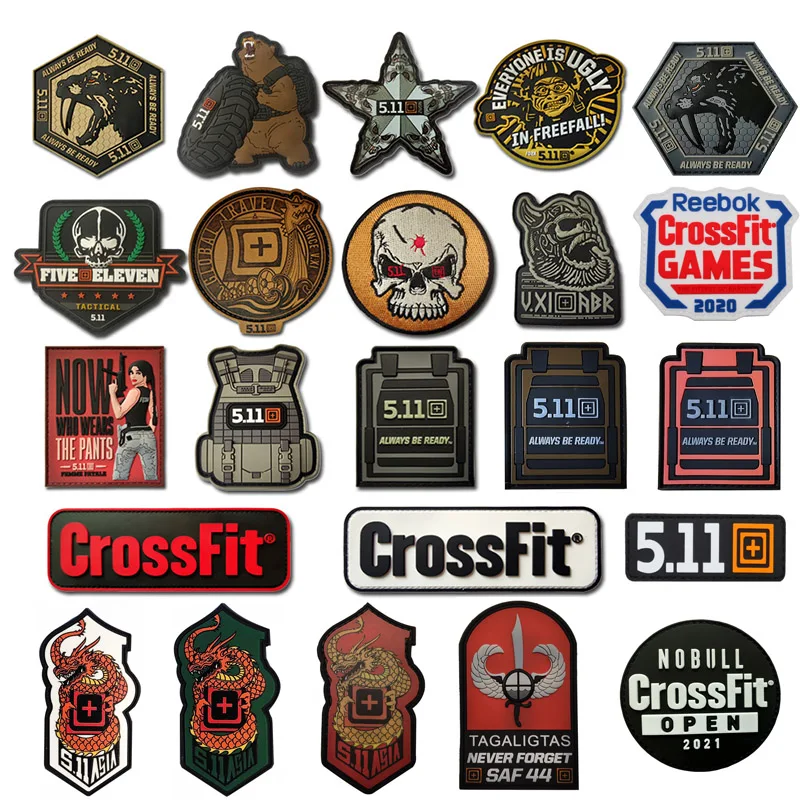 

3D PVC Patch Military Armband Badge for Clothes Backpack Tiger Head 511 CrossFit Tactical Vest Application Sticker with Hook