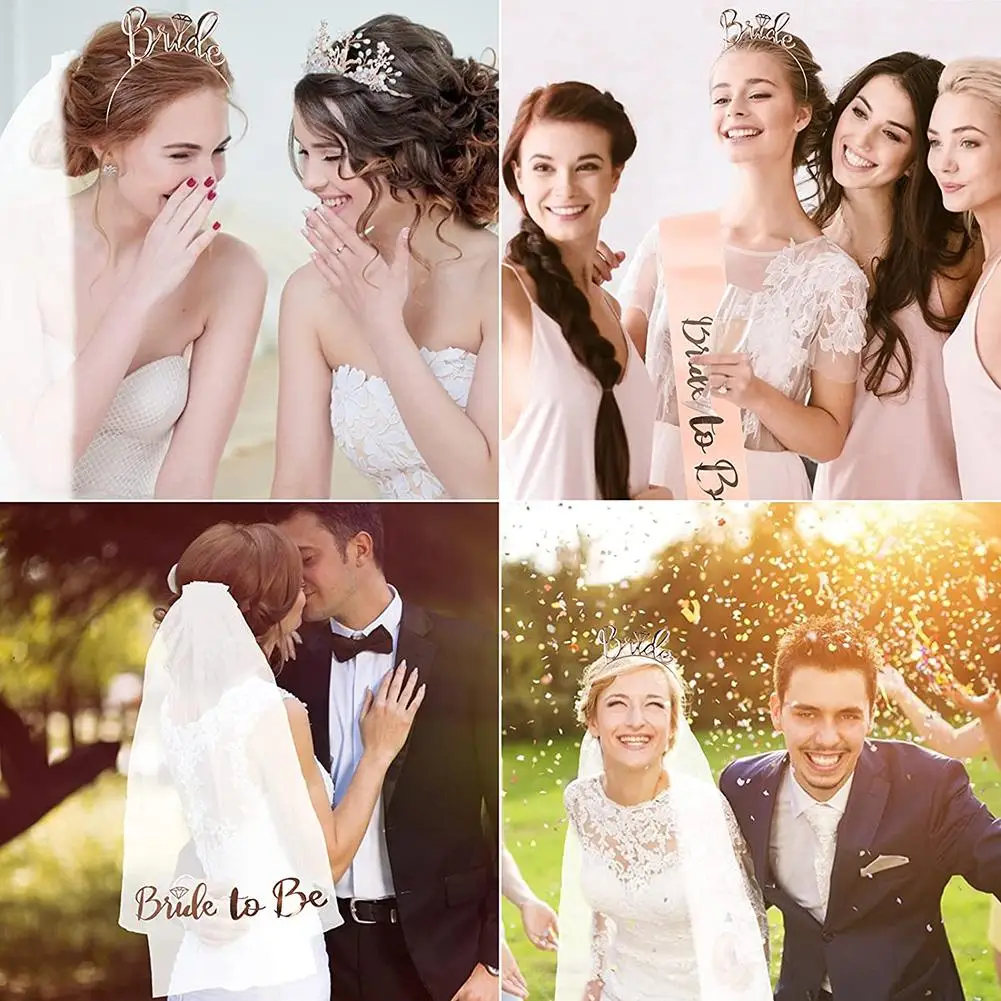 

Wedding Veil Bridal Shower Bride To Be Easy Wearing Wedding Supplies Decorations Suitable For Wedding Parties Bachelor Parties