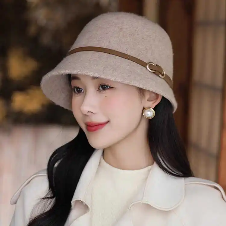 Элегантная флисовая рыбацкая шапка Hepburn Sle женская осенне-зимняя вязаная с