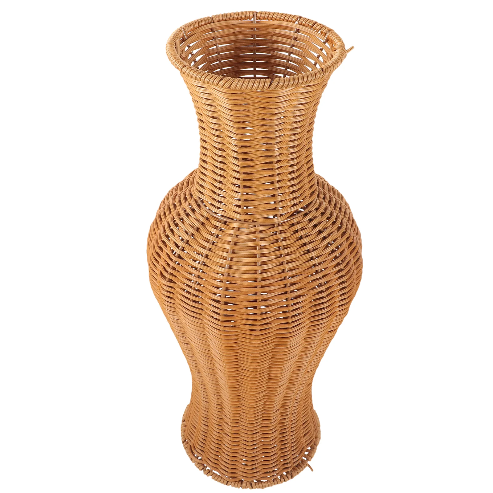 

Rattan Vase Office Decorative Woven Flower Holder Floor Dried Tall Fake Simple Table Decoration Basket Planter Pot Indoor