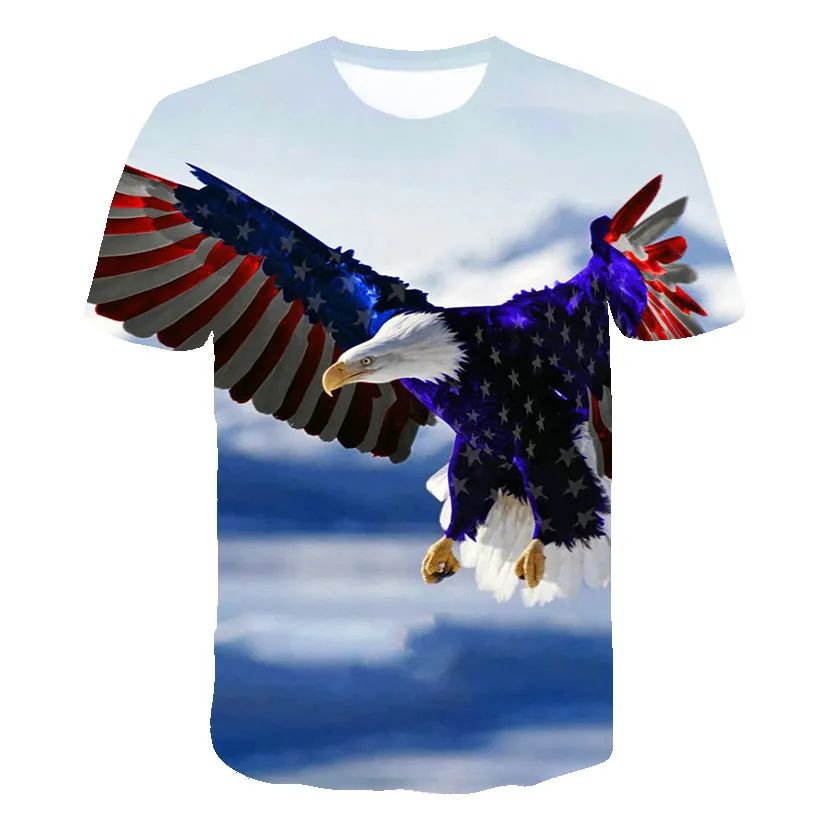 

Футболка мужская с круглым вырезом, рубашка с 3D принтом спереди и сзади, крутые узоры, белая голова, Орел, летняя, 2022