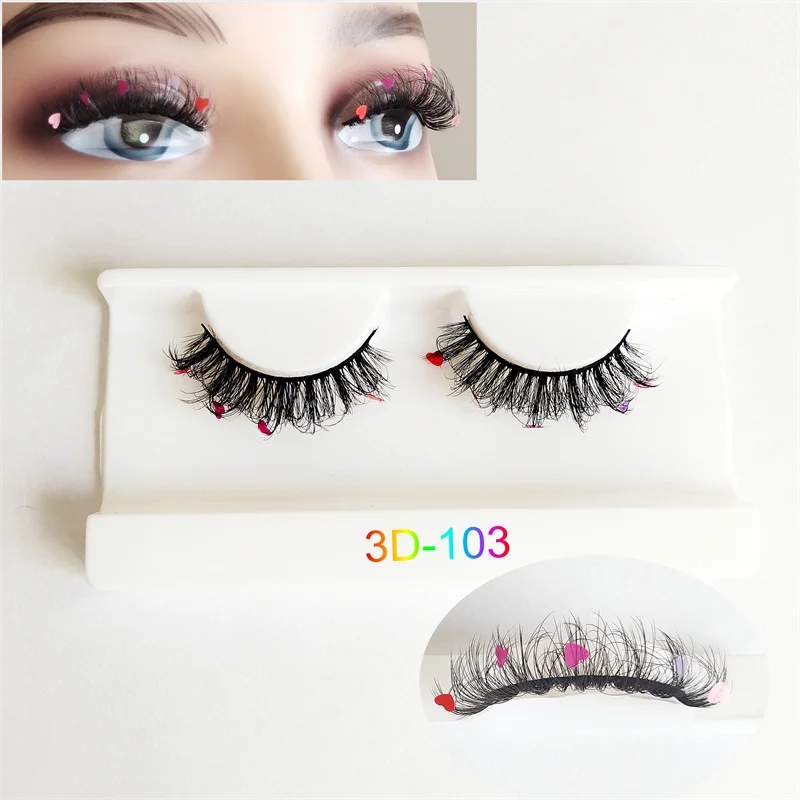 Накладные ресницы натуральный цвет для сцены макияж глаз хвост искусственная