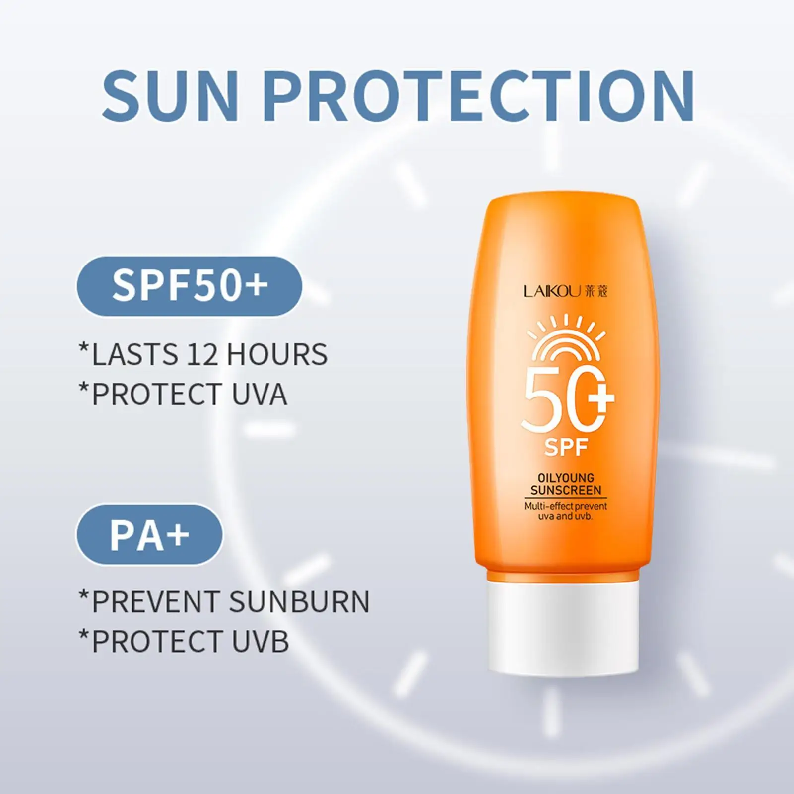 

50g Whitening SPF50+ PA+ Sunscreen Cream Facial Skin Care Collagen Moisturizer Oil-control Whitening Sun Cream