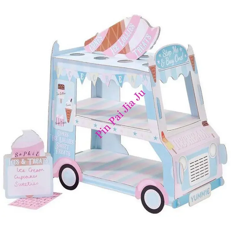 

Картонная подставка для кексов с машинкой из мультфильма