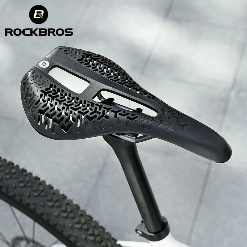 

Rockbros official Saddle Nylon Fiber Breathable Ultralight Races Seat Hollow Bike Seatpost Saddle MTB Cycling Saddle