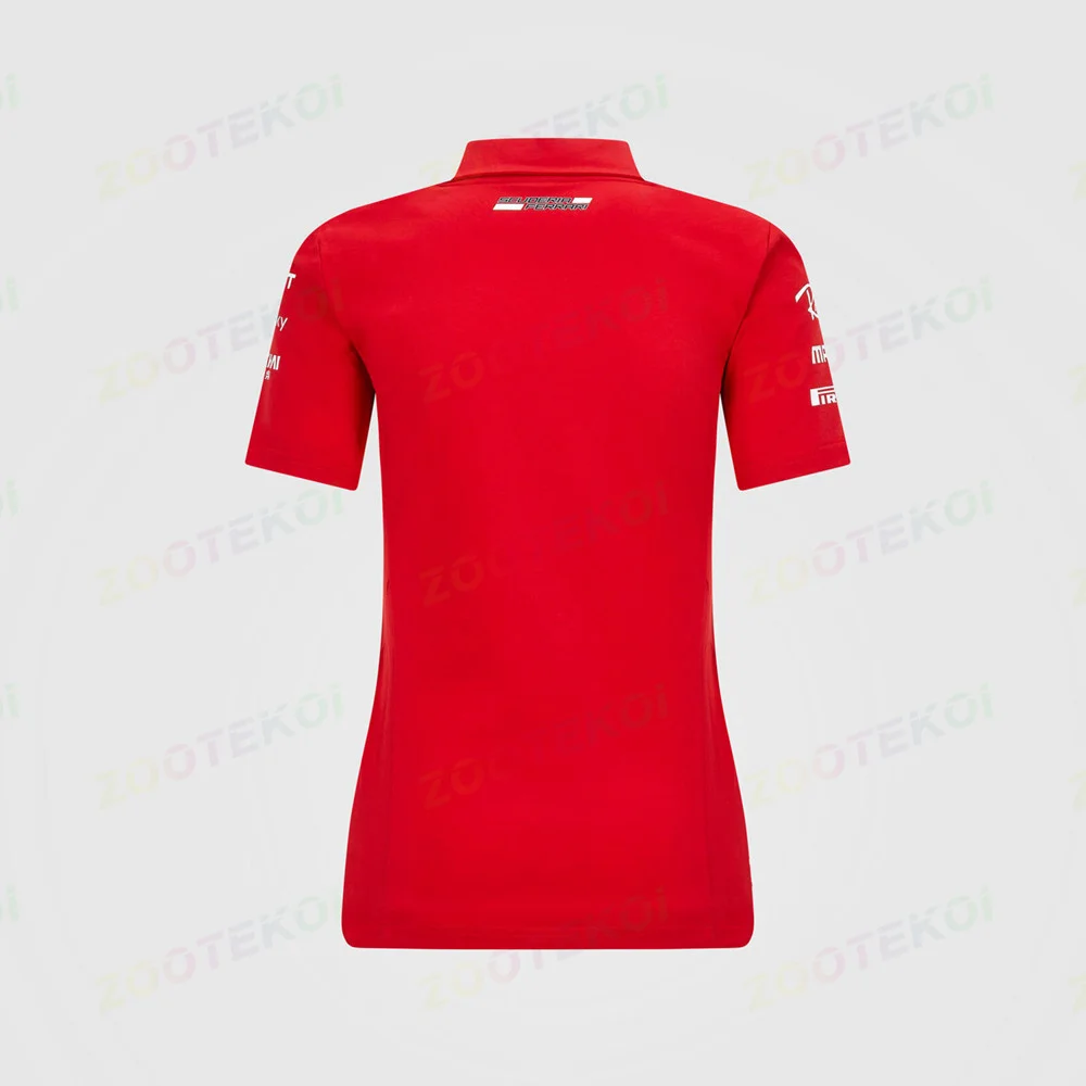 Womens 2023 Team Polo Shirt  F1 Racing Motorcycle Short Sleeve Formula One Team Store T -shirt Dry And Breathable