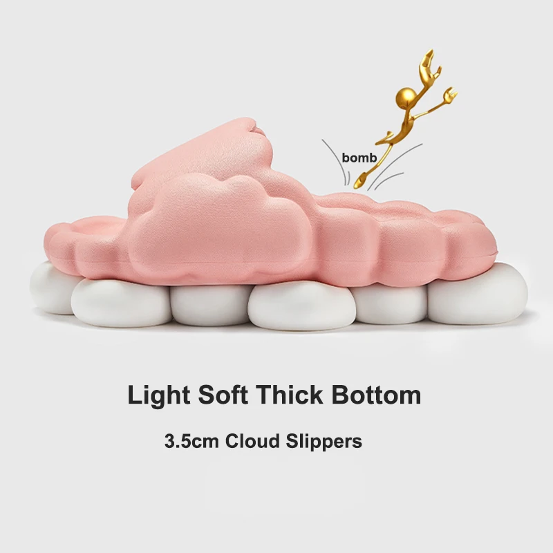 

2022 Summer Cloud Slippers Women Non-slip Thick Platform Indoor Slides Woman Comfort Soft Bottom Home Slippers Casual Flip Flops