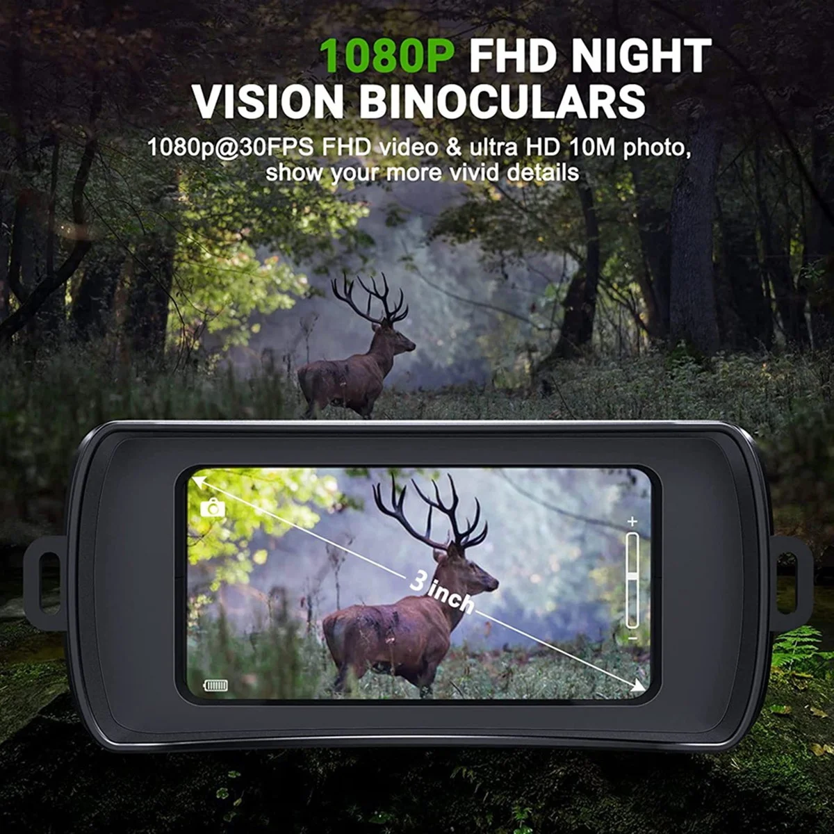 

Night Vision Binoculars 850Nm Infrared HD 5X Digital Zoom Telescope Night Goggles for Hunting Camping Surveillance