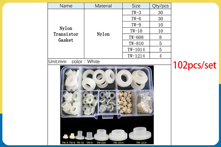 

M2 M3 M4 M5 M6 M8 M10 M12 M14 M20 Набор шайб из ПВХ Жесткий пластик Нейлоновая прокладка Прозрачная изоляция Ассортимент с плоскими прокладками