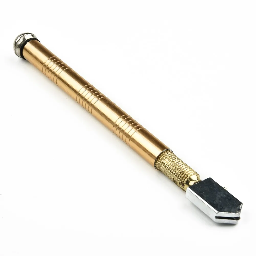 

Glass Cutter Diamond Cutter Head Steel Blade Cutting Tool Oil Supply Anti-skid Metal Handle 175mm For Manual Tool Cutting