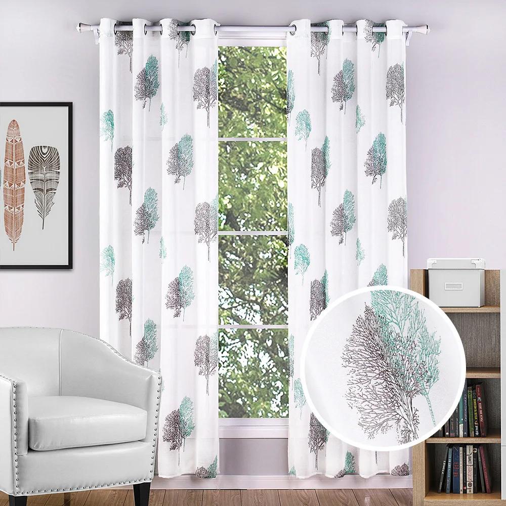 

Curtains for Kitchen Living Room Bedroom Home Decoration Curtains Modern Minimalist Style Print Polyester Fabric Window Screens