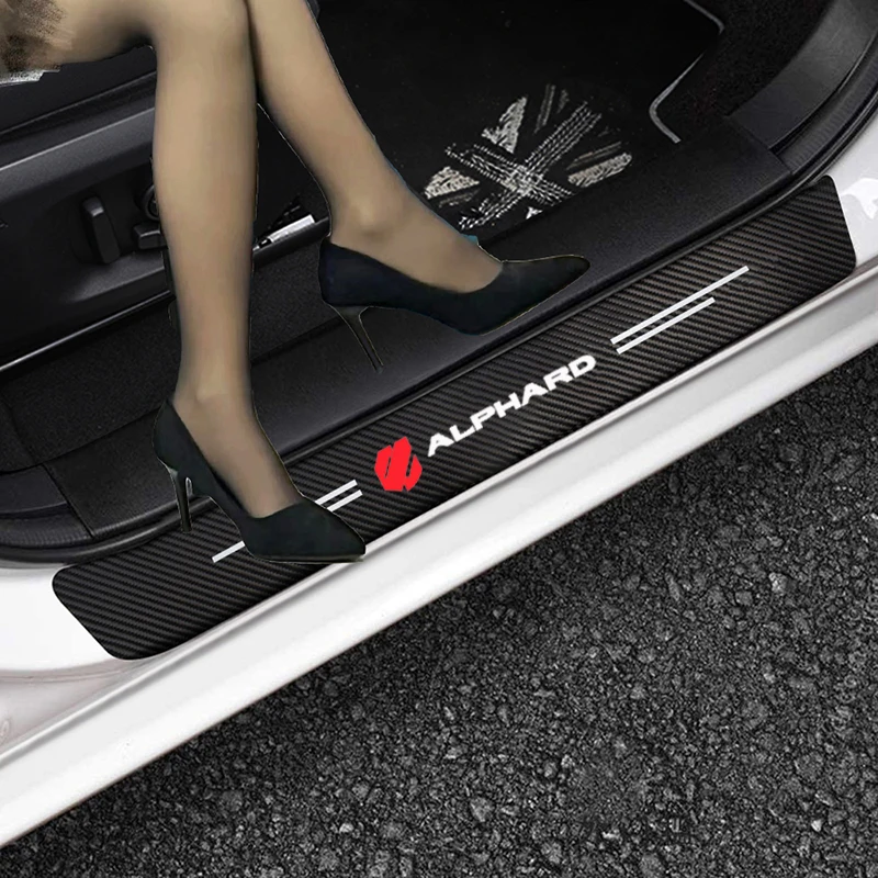 4 шт. Автомобильная наклейка из углеродного волокна для toyota Alphard prado RAV4 AVENSIS Camry Yaris