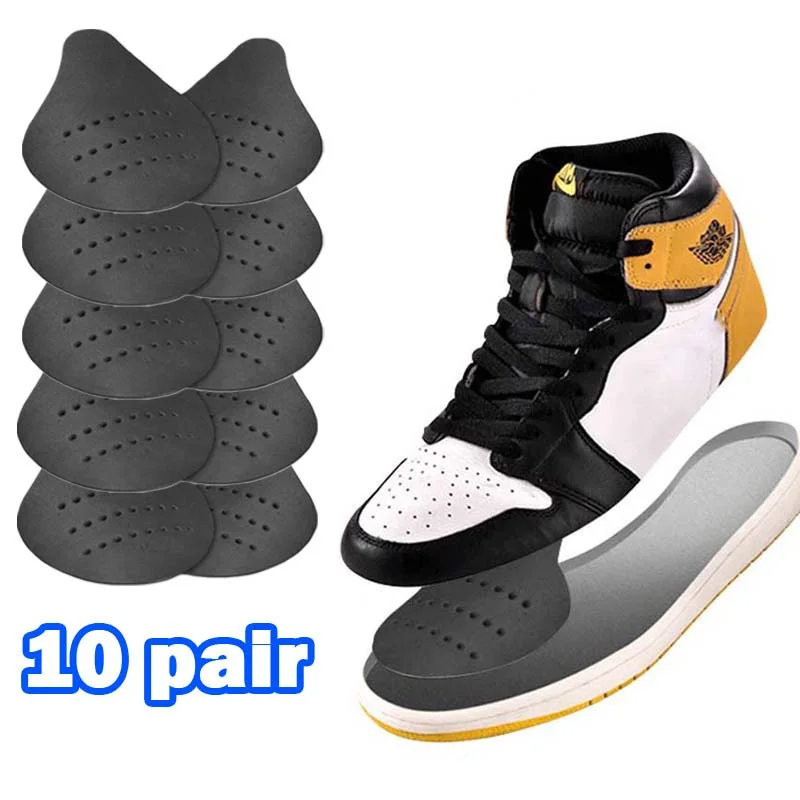 

10 Pairs Anti Crease for Shoe Sports Shoes Protector Extender Foam Kit Women Toe Caps Stretching Sneaker Keep Shape Accessories