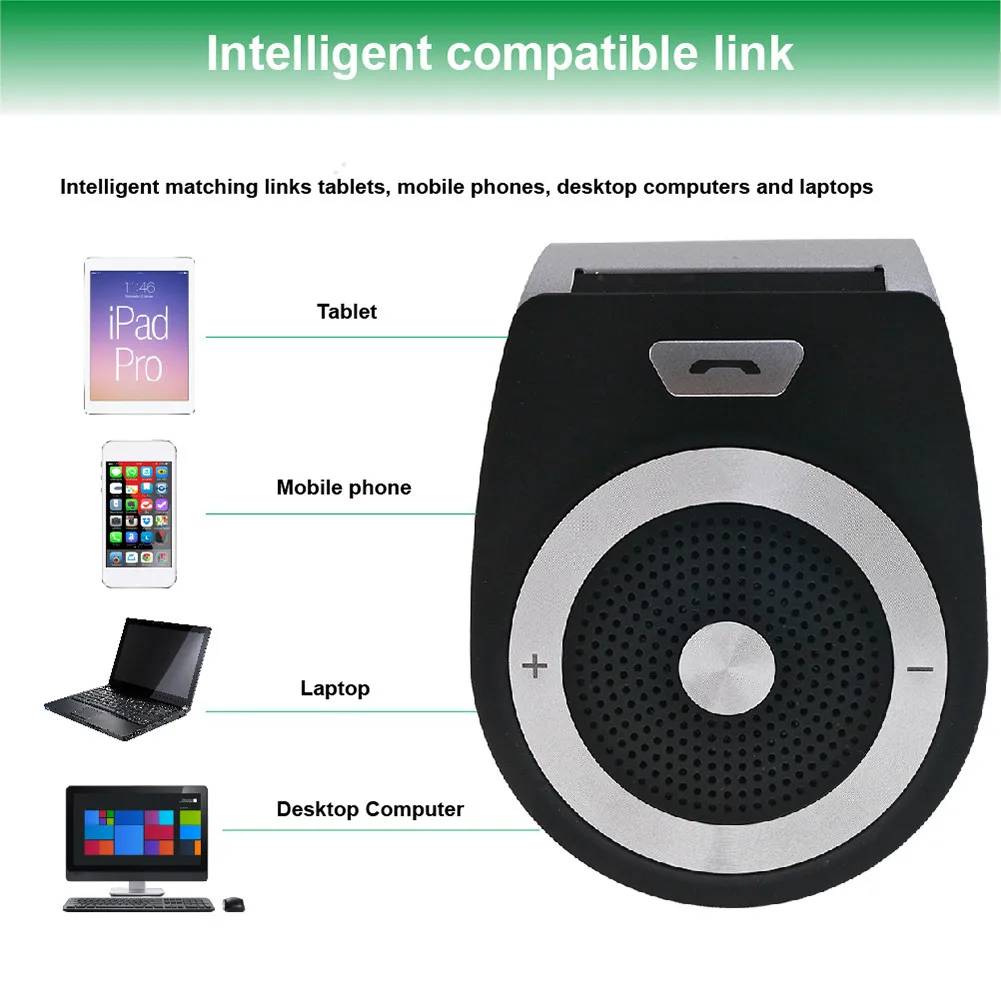 

Bluetooth Kits Handsfree Car Kits Bluetooth 4.1 Car Hands-free Handsfree Mini Support Wireless Black Brand New