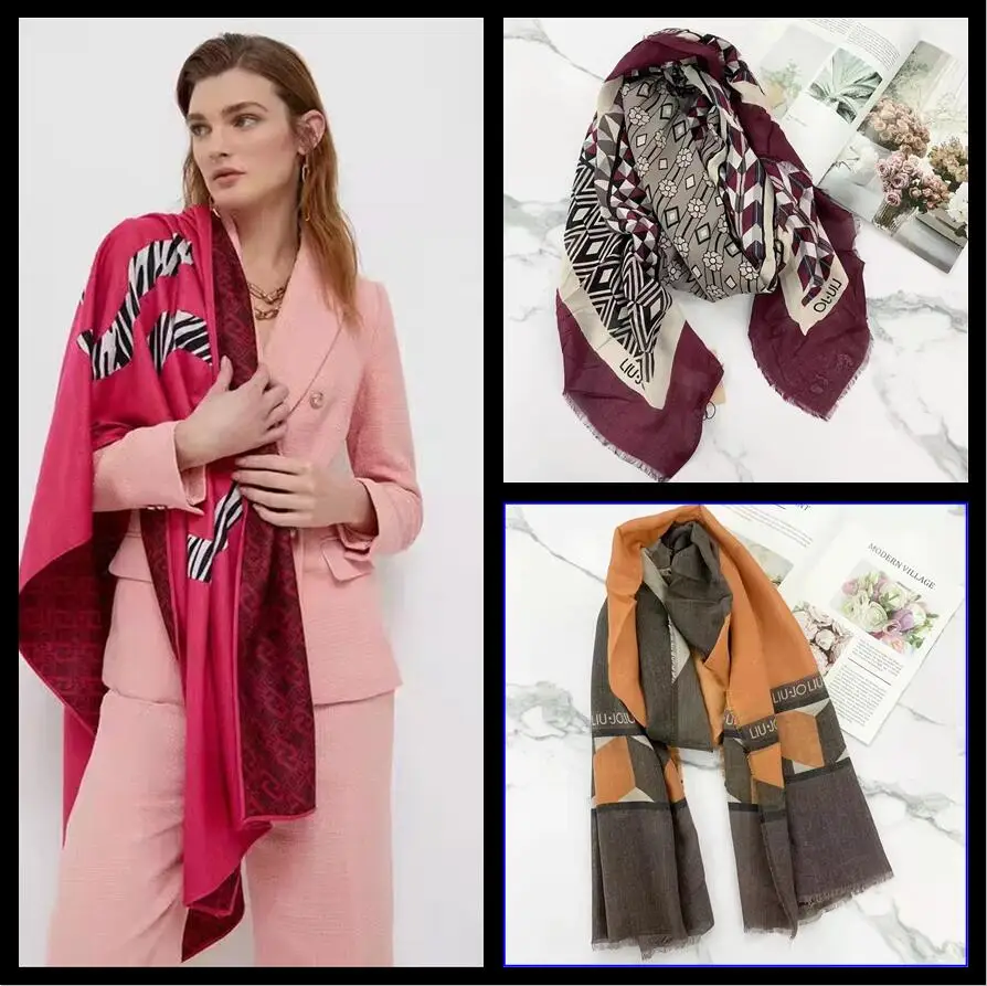2022 популярная модная брендовая Женская одежда шарф высокого качества женская Лю.