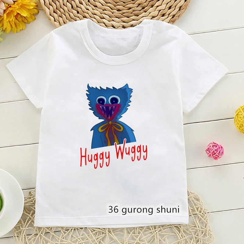 

New summer style Boys/Girls tshirt Funny Huggy Wuggy Game Character Cartoon Print Children'S Tshirt Summer Fashion Teen T Shirt