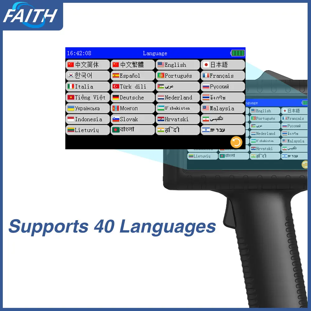 Фото Портативный принтер Faith 20% 12,7 мм, ручной струйный принтер, текст, QR, штрих-код, номер партии, логотип, изображение, дата, печатная машина №5