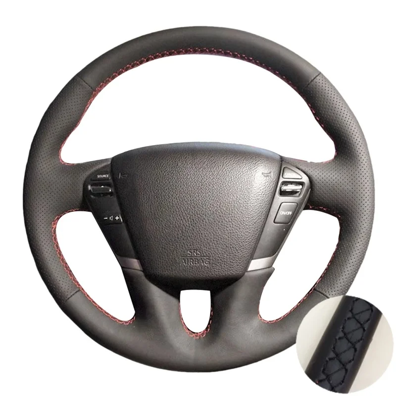 

Nissan Teana Murano Z51 Elgrand Quest 2011 Автомобильный Чехол На Руль Кожа Из Микрофибры С Перфорацией Иглой И Нитью Несколь...