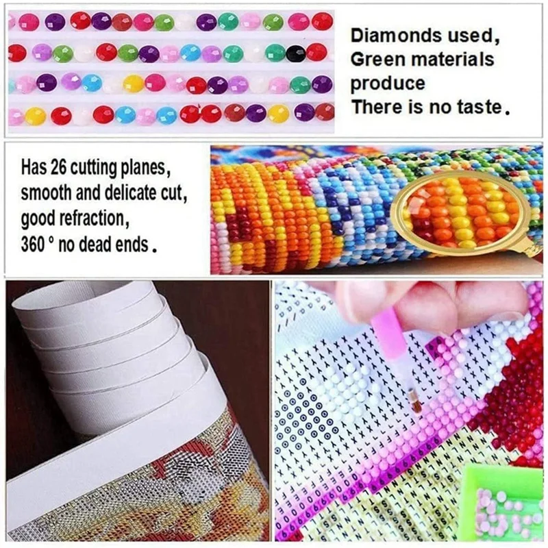 Набор из 6 красочных алмазных картин с закатом для взрослых 5D пейзаж полный алмаз