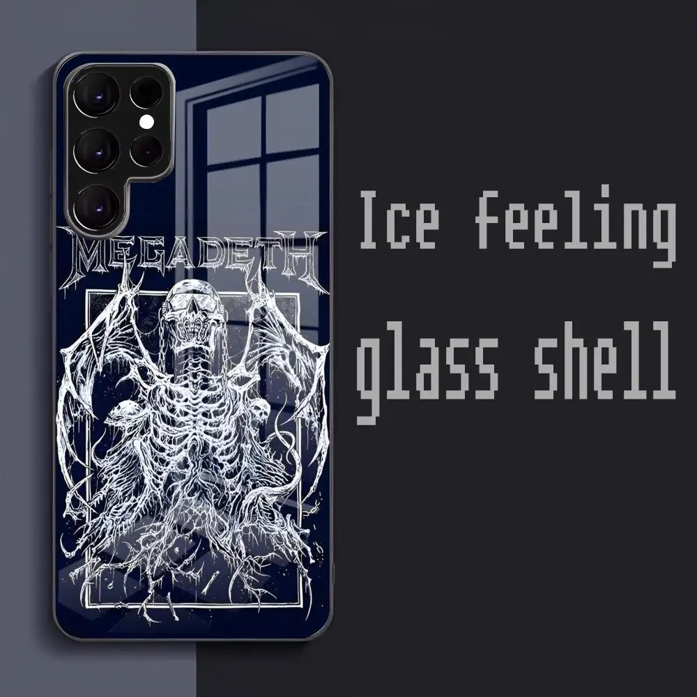 Чехол для телефона Megadeth Samsung S24 S23 S22 S21 S20 Plus Ultra Note20 стеклянный чехол -класс
