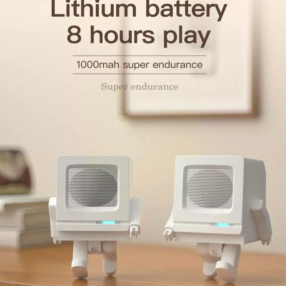 

Computer Humanoid Speaker Bluetooth 5.0 Portable Desktop Mini Subwoofer Bluetooth Speaker Wireless Speaker O9D7