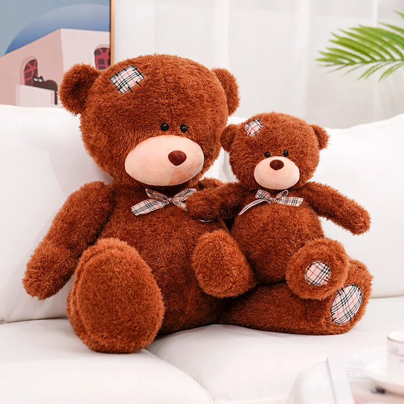 

25/35/48cm Cute Beggar Bear Plush Toy Stuffed Kawaii Patch Bear Teddy Bear Pillow Toys for Kids Girls Valentine Birthday Gift