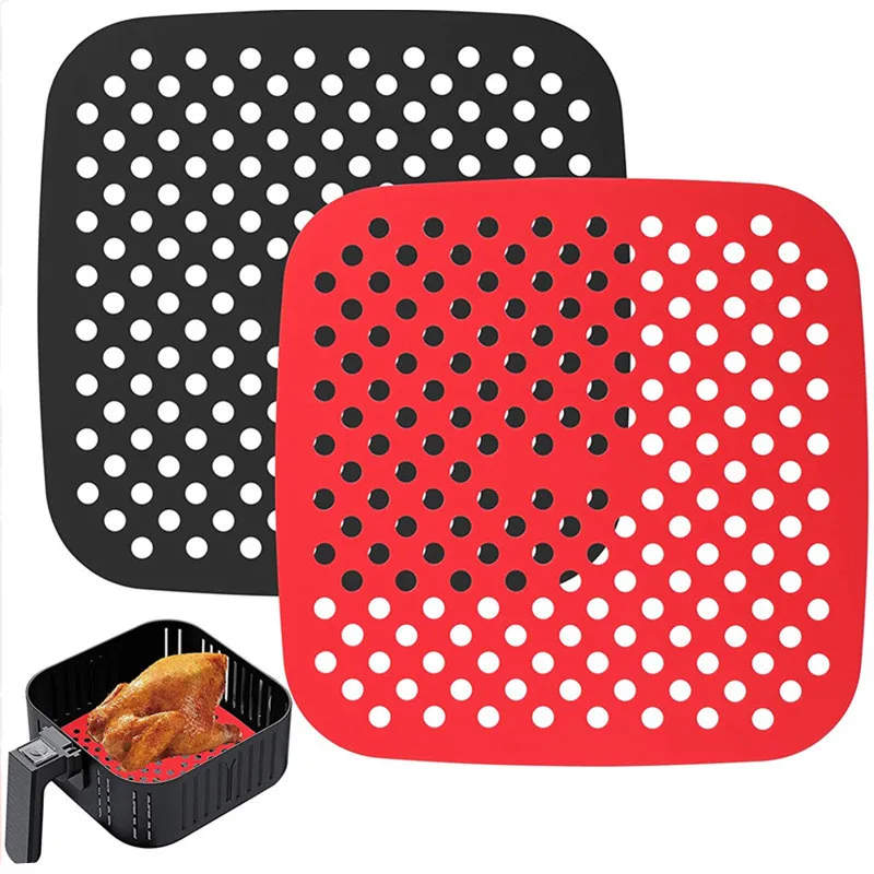 

Silicone Mat Air Fryer Liner Food Grade Non-Stick Fryer Basket for 7.5~9-Inch Air Fryers Steamers Oil Mats Cake Grilled Saucer