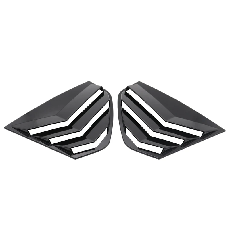 

1Pair Quarter Louver Cover Vents Rear Side Window Car Styling For Golf 8 Generation Black Quarter Louver Trim