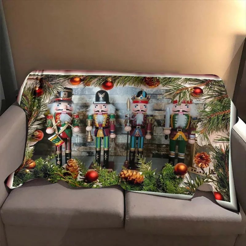 

Throw Blanket Ultra Soft Blanket Lightweight Nutcracker Christmas Blanket Bed Blanket Christmas Gift Home Decoration