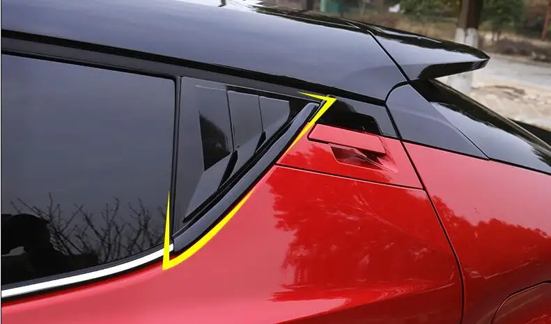 

2 pcs ABS Carbon Fiber Door Window Louver Frame Window Sill Molding Trim Cover Fits For TOYOTA CHR C-HR 2017 2018 2019