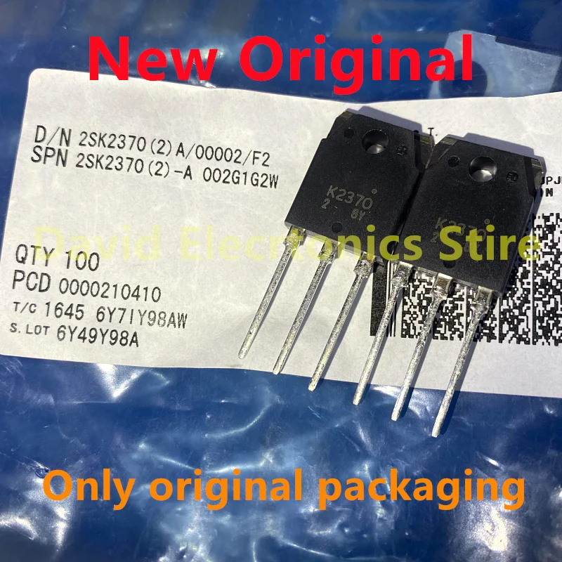 

5PCS 100% brand new original 2SK2370 K2370 Field-effect transistor 20A/500V welding inverter with triode chip packaging TO247