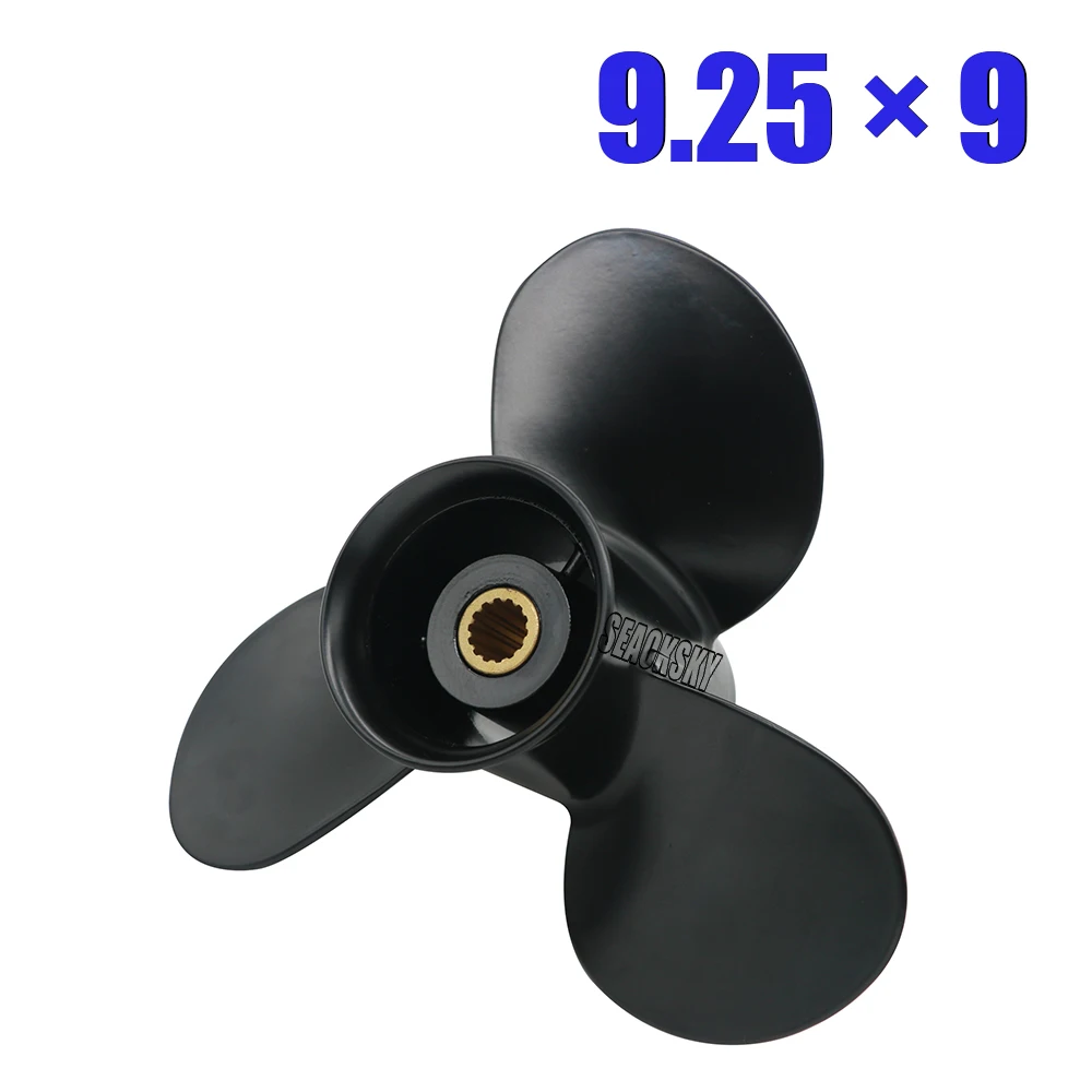 362-64101-0 Outboard Propeller For Tohatsu Mercury 9.9hp 15hp 20hp 9.25*9 Aluminum Alloy Screw 14 Spline Boat Engine Part