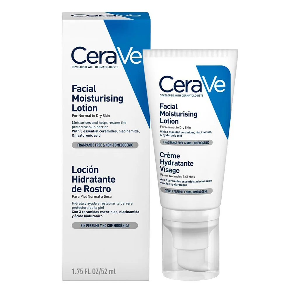 

Cerave Facial Moisturizing Lotion for Normal to Dry Skin Moisturises and helps Restore the Protective Skin Barrier 52ml