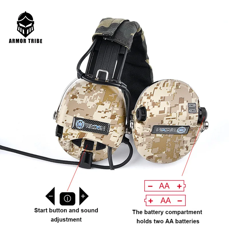 Tactical Softair  Sordin Comtac II Military Active Tactical Headphones Noise Canceling Gaming Baofeng PTT Airsoft Headset