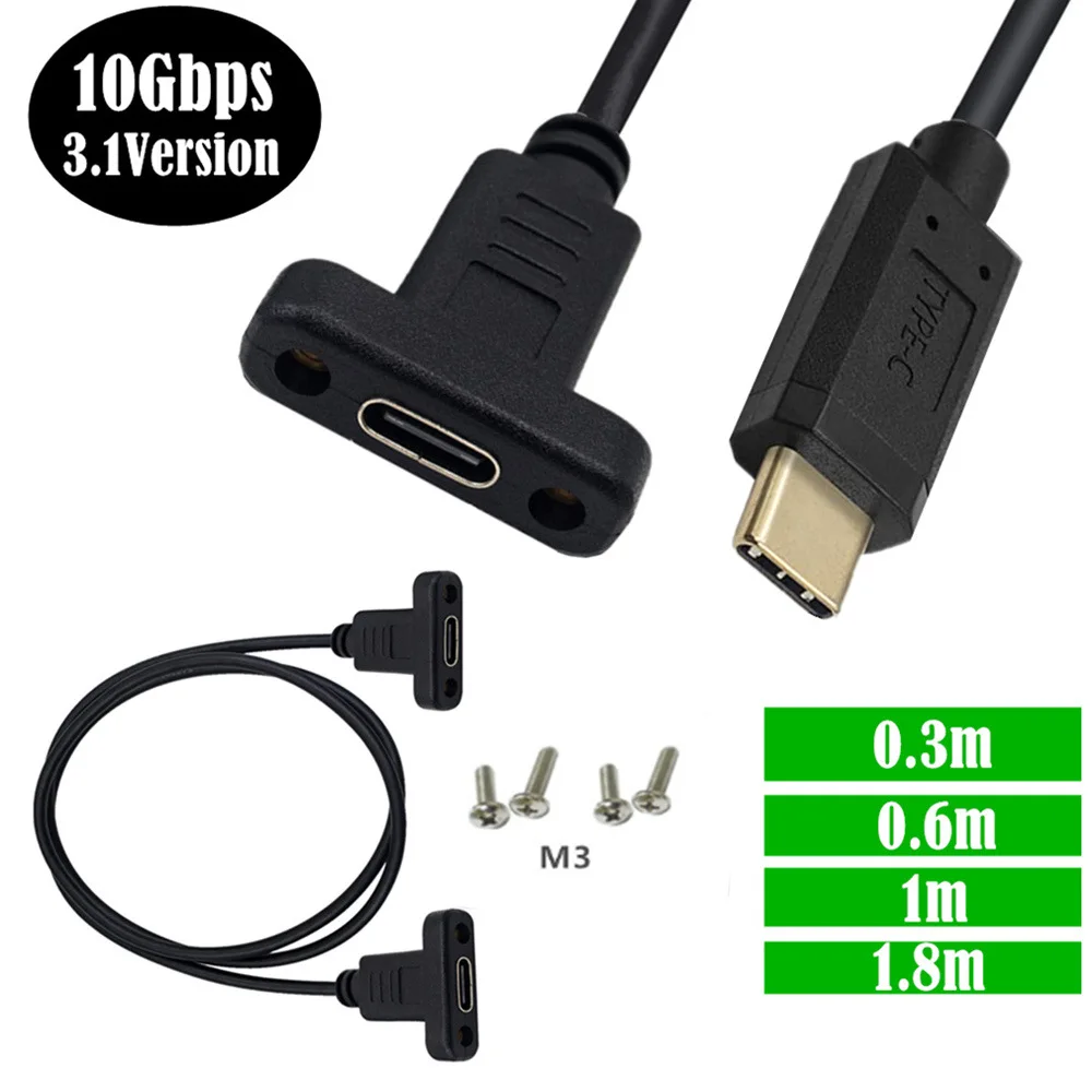 

Кабель-удлинитель USB C Type-C «Папа-мама» с диагональю 10 Гбит/с 0,3 м/0,6 м/1 м/1,8 м