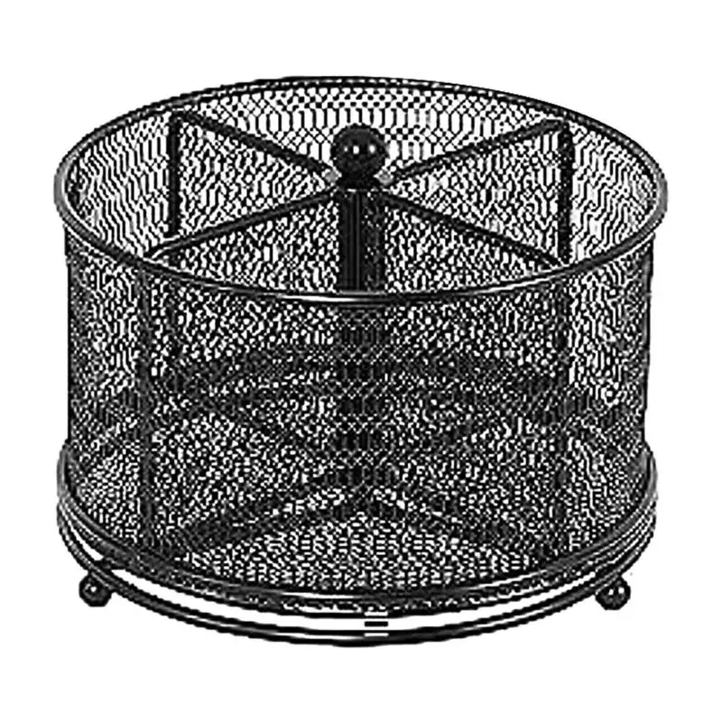 Organizer Mesh Desk Organizer With 360-degree Rotating Supply Storage Box Caddy Desktop Stationery And Art Supply