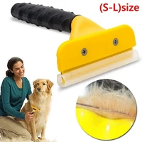 pets hair removal comb knot cutter brush double sided cat dog grooming shedding tool long curlyhair cleaner comb pet grooming1pc