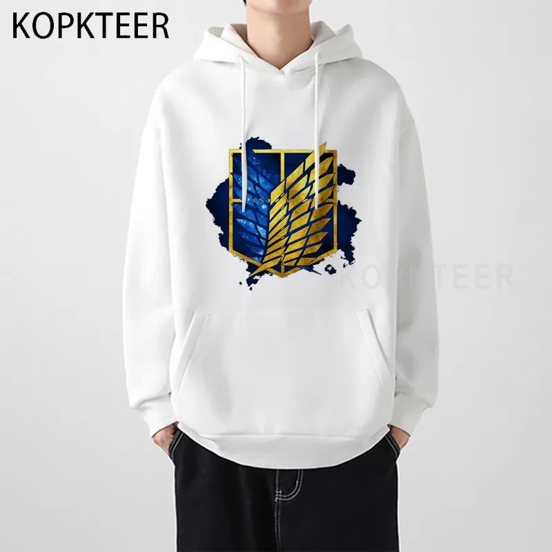 

Attack on Titan Anime Hoodies Men Women Manga Pullovers Harajuku Casual Sweatshirts Oversized Men's Hoodie Hip Hop Streetwear
