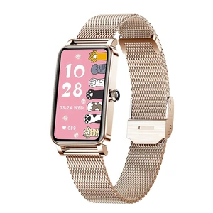 Fashion Women Smart Watch Custom Dial Full Touch Screen IP68 Waterproof Smartwatch for Woman Lovely Bracelet Heart Rate Monitor
